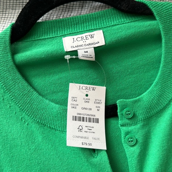 NWT ✨ J Crew Classic Cardigan 100% cotton - Picture 4 of 4